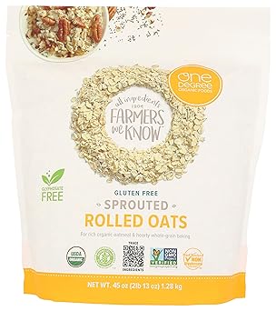 One Degree Organic Foods Organic Sprouted Rolled Oats, 45 OZ