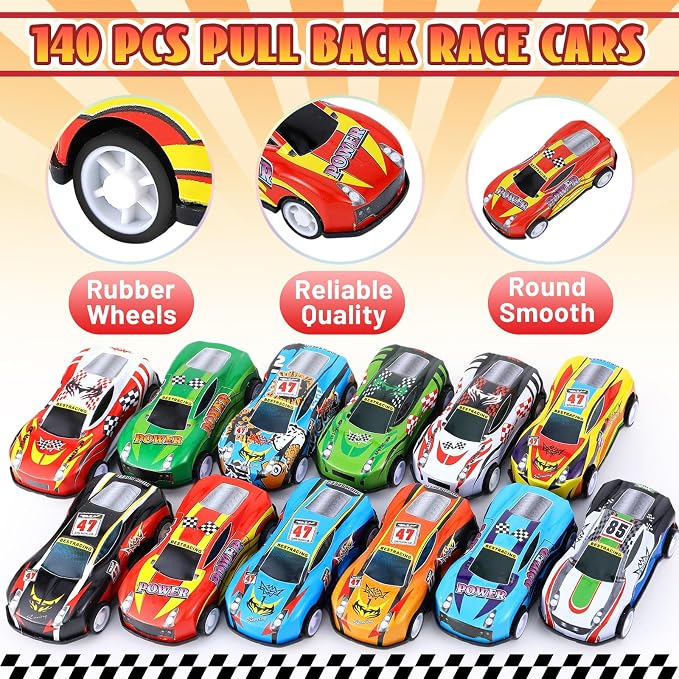 DERTE 140 piezas autos de juguete mini para niños miniatura 4