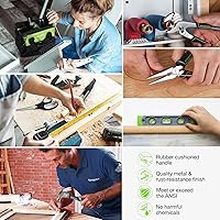 Vista 6 de WORKPRO Juego de herramientas para el hogar con taladro atornillador inalámbrico de iones de litio de 20V, kit de herramientas de reparación