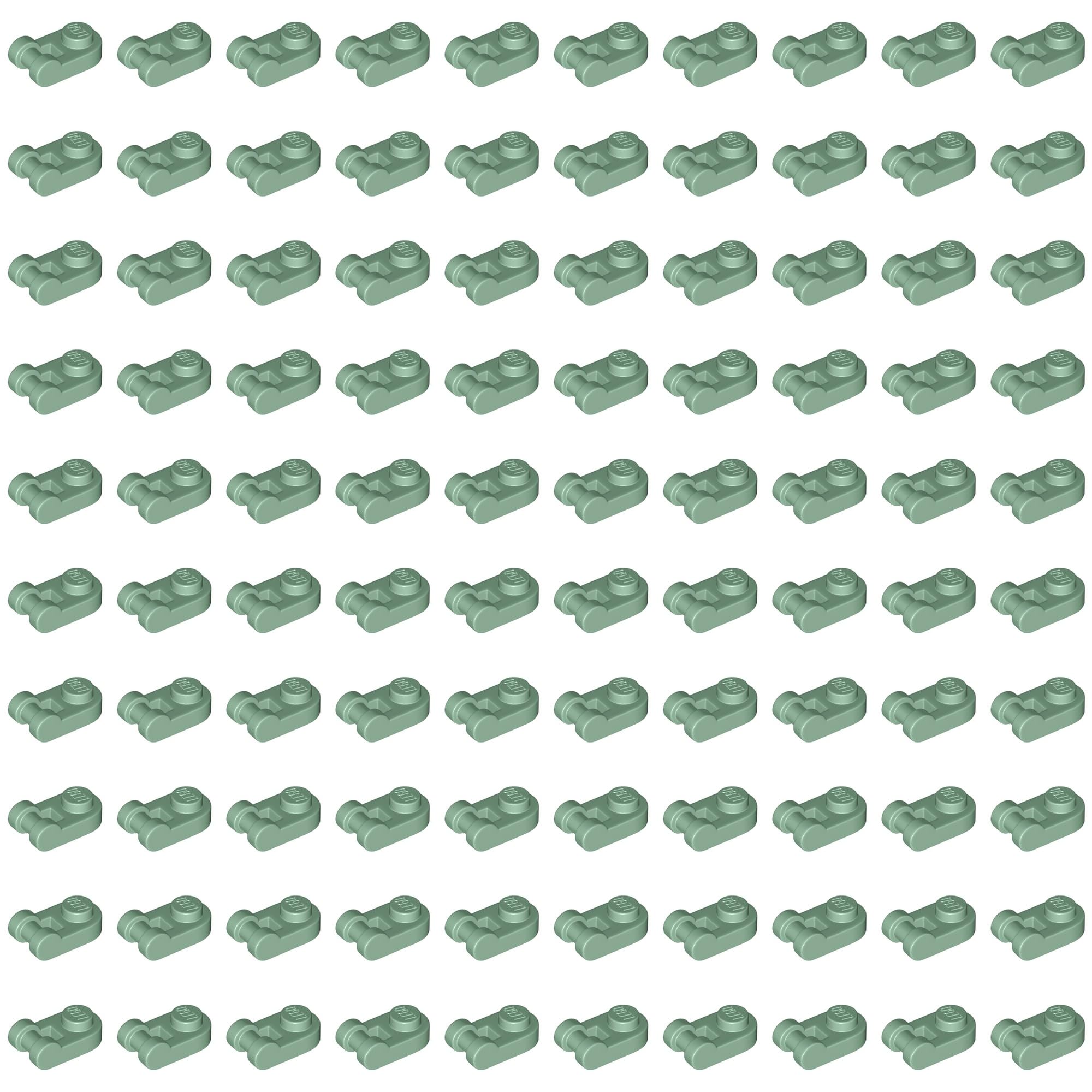 LEGO Plate, Round 1 x 1 with Bar Handle, Part 26047 (Sand Green, 10, Bricks) — image 1