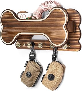 MTERSN Farmhouse Dog Leash Holder for Wall - Dog Stuff Organizer and Dog...