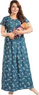 TRUNDZ Women 's Pure Alpine Feeding/Maternity Nighty Price In India