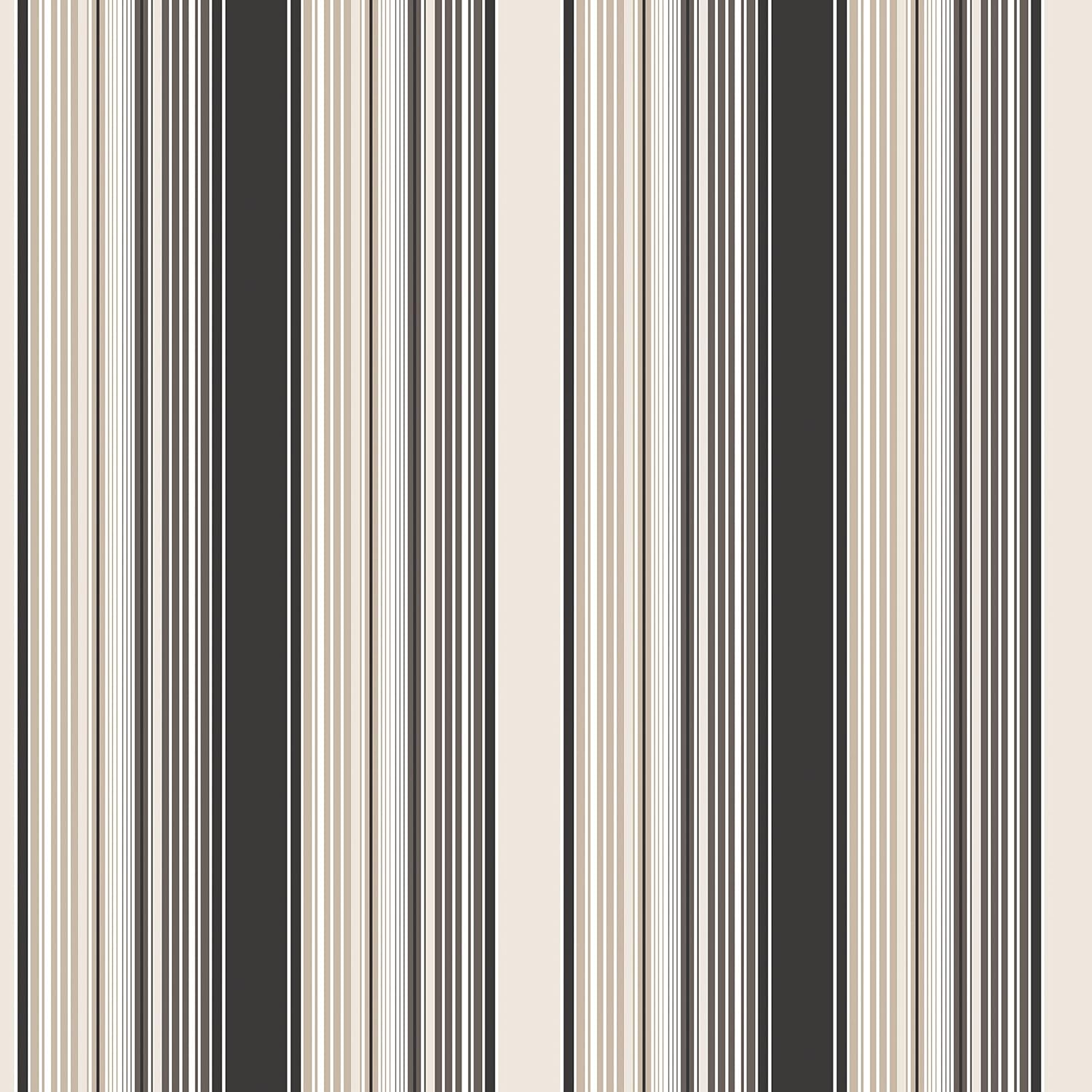 Galerie G67527 Smart Stripes 2, Multi Width Stripes Design Wallpaper, Brown/Beige, 10m x 53cm
