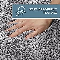 Vista 7 de TOWN & COUNTRY BASICS Spa Step Noodle - Cubierta sólida para tapa de inodoro de baño, afelpada, suave y absorbente, lavable a máquina, color blanco