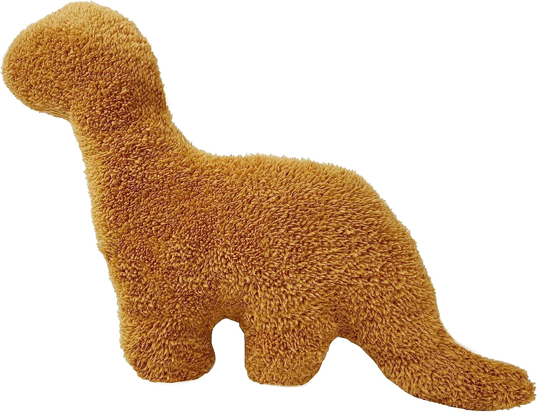 ALMEKAQUZ Brontosaurus-16 inch Dino Chicken Nugget Plush, Soft Dinosaur Chicken Nuggets Pillow for Birthday Gifts, Dinosaur Theme Party Decorations
