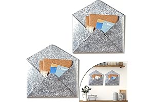 Stylish Rustic Galvanized Wall Organizer for Efficient Home and Office Storage