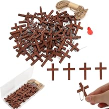 Mr. Pen - Pack of 50 small wooden crosses, 1.2" x 1.75", great for crafts, cross charms