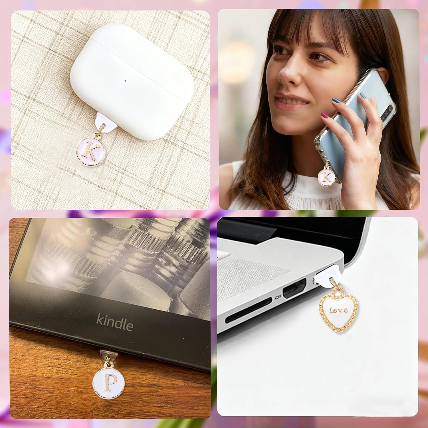 Charms for Kindle Dust Plug Charm E-Reader Accessories Charm,Compatible with Kindle Tablets Phone Type C Charging Ports,Gifts for Mom Teacher Friends Reader Booklovers image 4