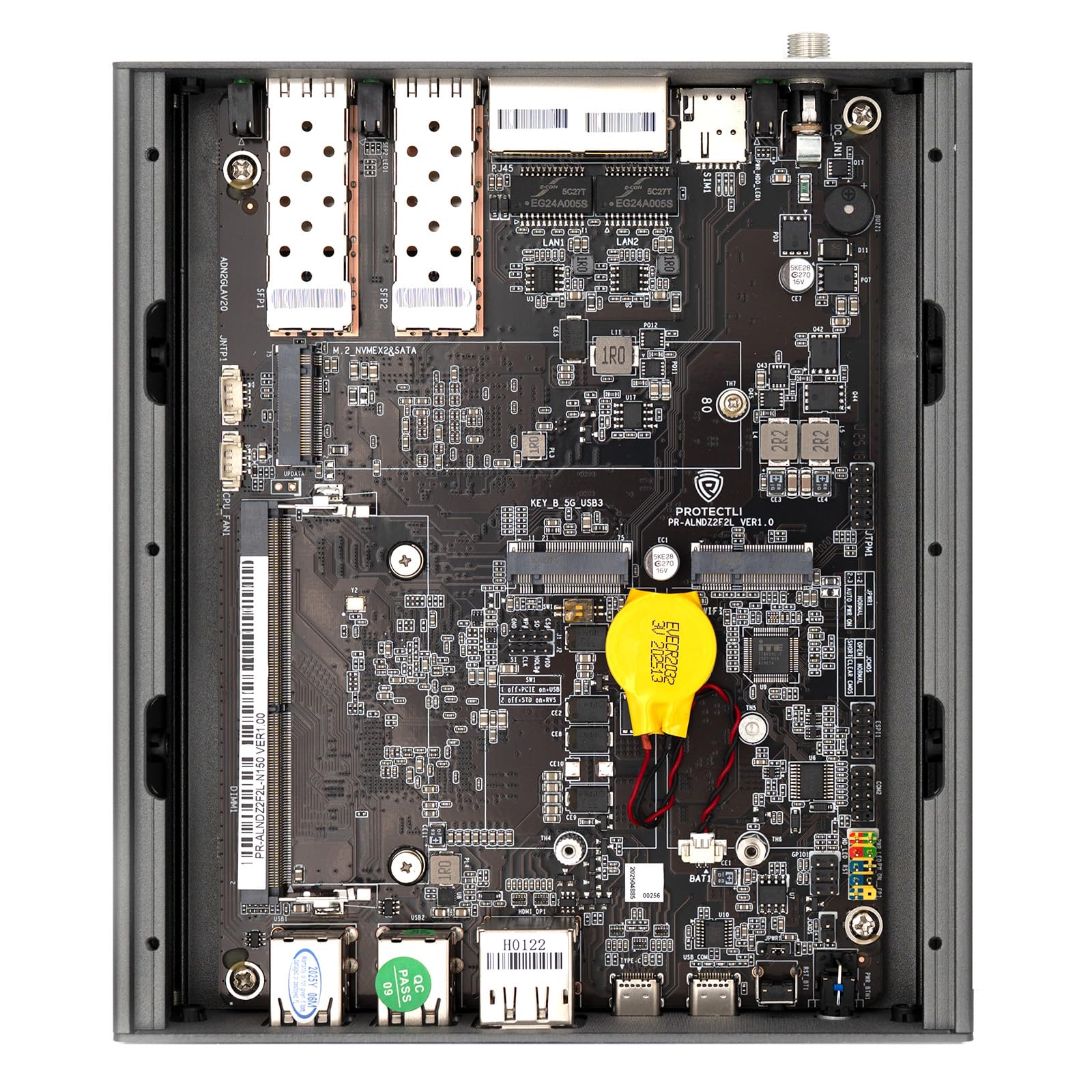 Protectli Vault Pro VP2410 - Mini PC Firewall 4 Porte, Intel Celeron J4125, Supporto AES-NI, Barebone (senza RAM/SSD)