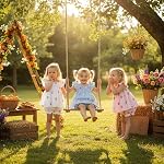 Baby Girl Summer Clothes Strawberry Cherry Ruffle Dress Tops Shorts Sets Bow Flower Bloomers Infant Newborn Outfit