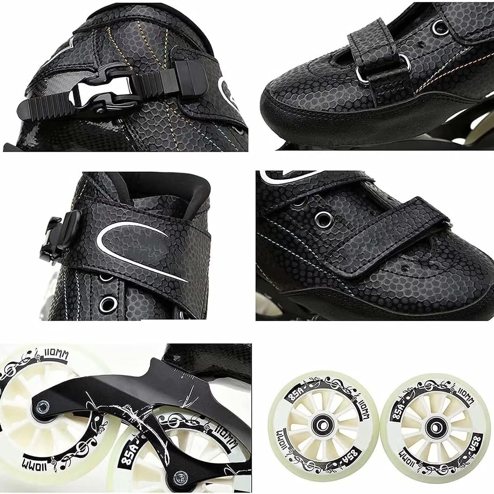Pattini da velocità in linea professionali in fibra di carbonio a 4 ruote per uomo donna