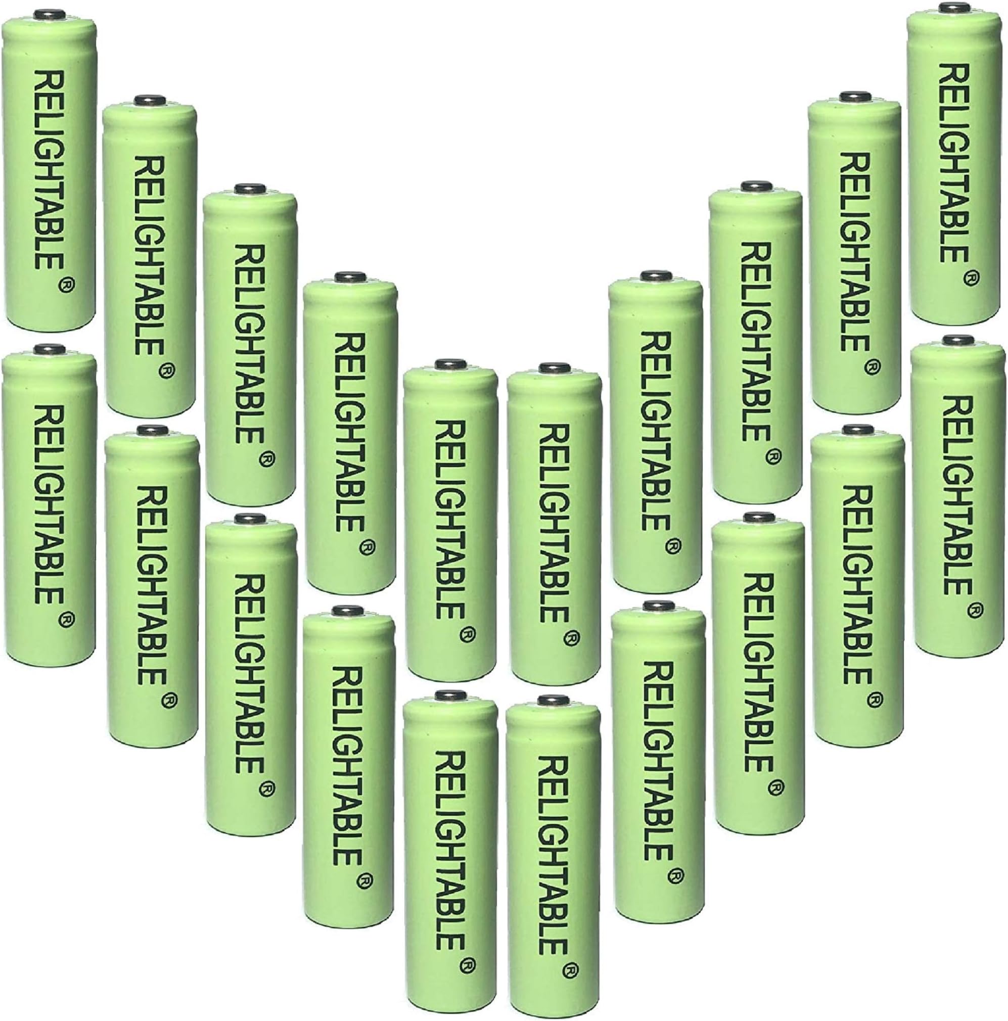 AA Size NiMH AA 600mAh 1.2V Rechargeable Batteries for Solar Lamp Solar Light (20-PCS AA 600mAh)