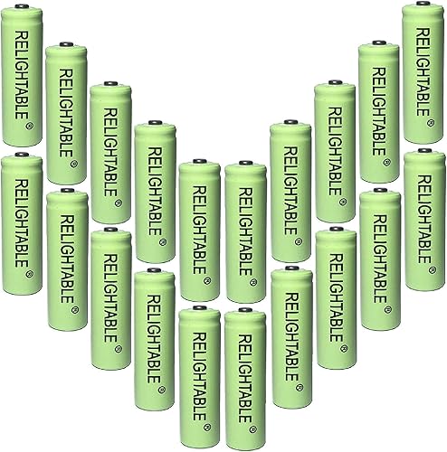 AA tamaño NiMH AA 600mAh 1.2V baterías recargables para lámpara solar luz solar (20 piezas AA 600mAh)