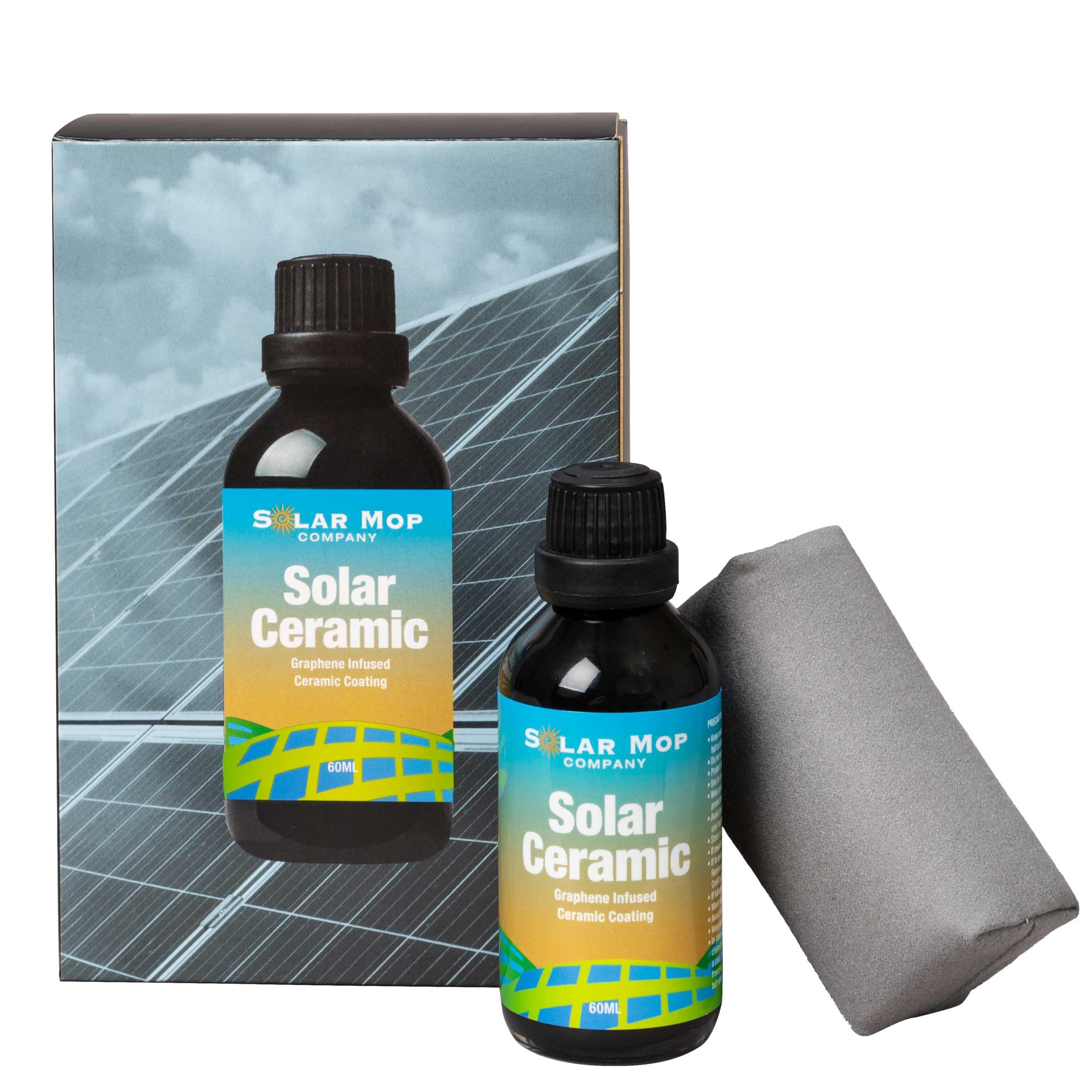 Solar Ceramic 60ML Graphene Infused Ceramic Coating - Long Lasting Protection for Solar Panels - Aircraft Grade Ceramic - 10H Hardness - Provides 7-10 Years of Protection