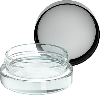 SLIPPY Oil Slick 90-Pack 7ml Thick Bottom Low Profile Glass Jars with Airtight Black Lids - Perfect for Extracts & Oils