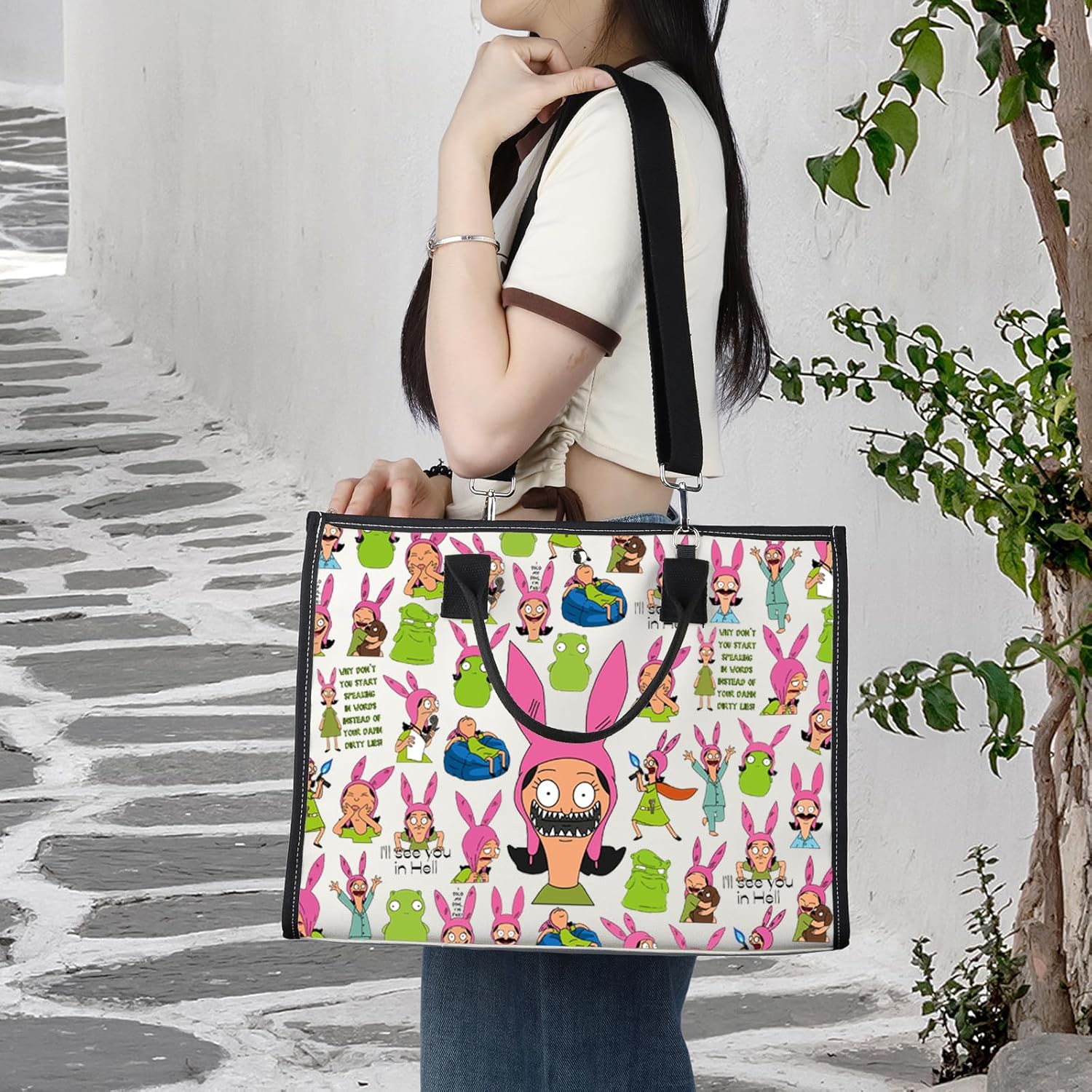 LEVLO Louis Cosmetic Bag Belcher Fans Gift Bob Family Zipper Pouch Bag Louis Cartoon TV Show Merchandise (I'll See You LT)