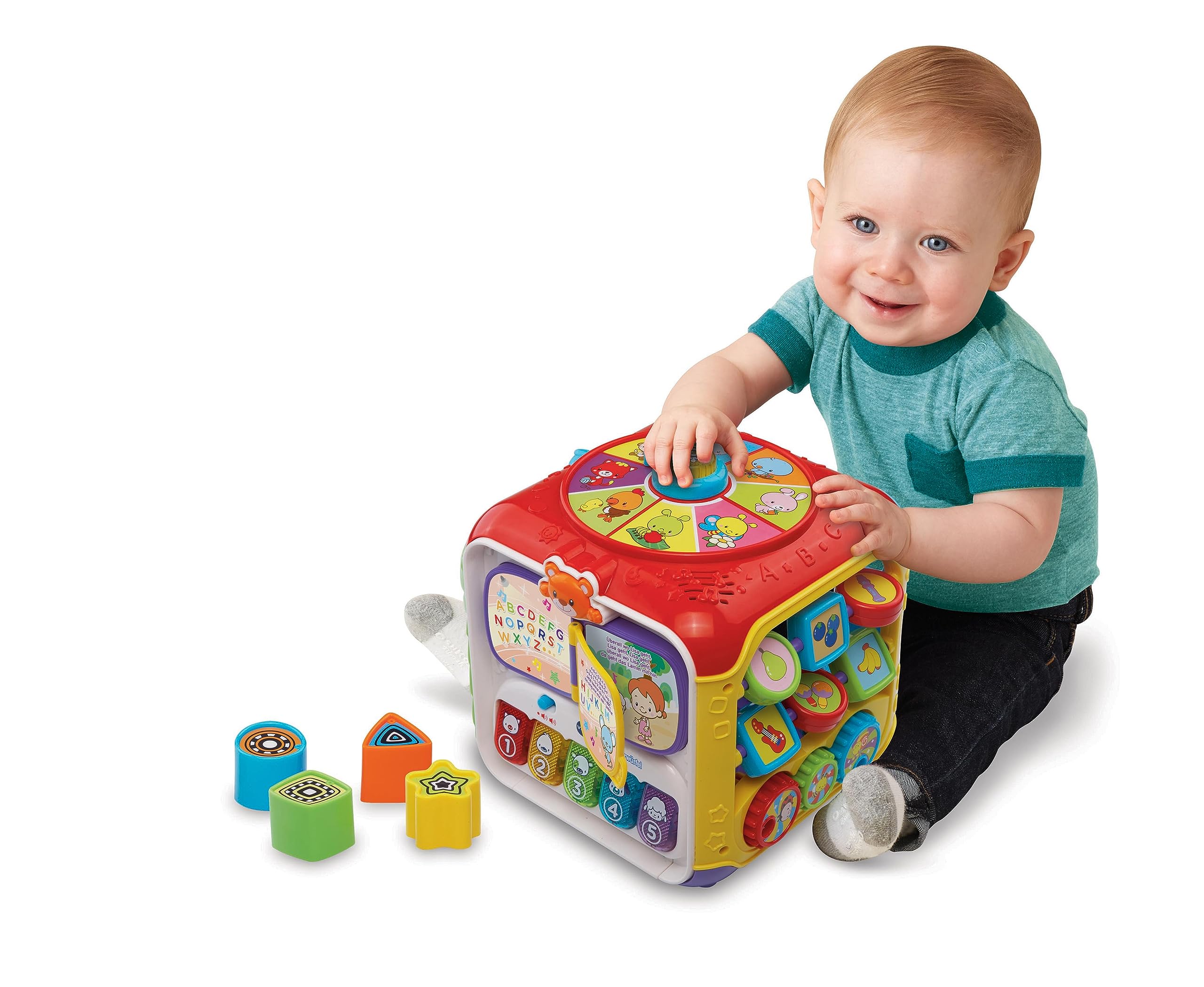VTech Super Cubo delle Scoperte Giochi Educativi Bambini 9-36 Mesi | Forme, Pianoforte, Tante Attività, Gioco Interattivo, Lingua Italiana, Batterie Incluse