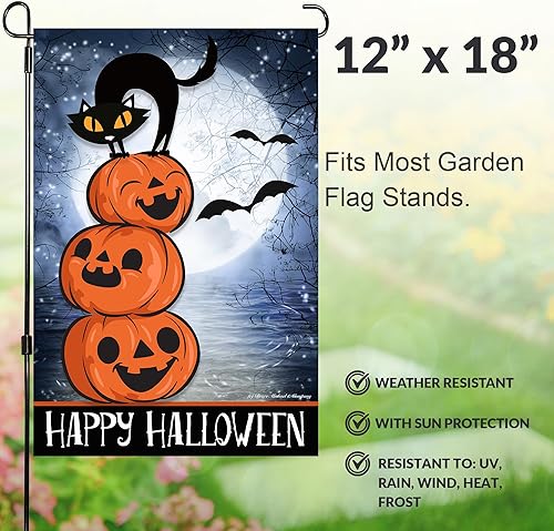 Miniatura 3 de Seasonal Garden Flags Set of 10 12x18 inch Double Sided Yard Flags, Outside Small Garden Flag with Anti-Wind Clip and Stopper, Outdoor Holiday Lawn