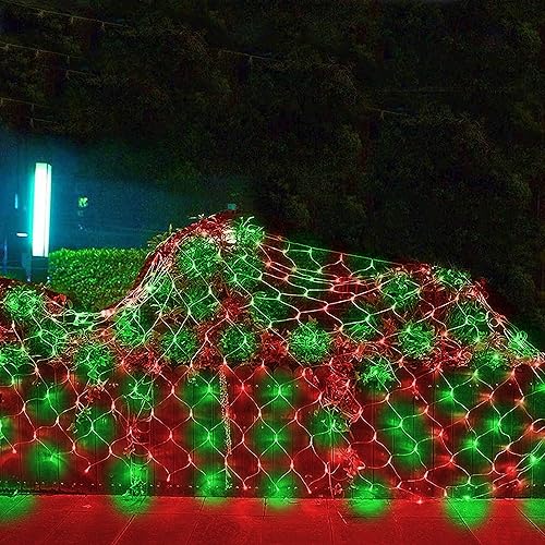 Miniatura 5 de Dazzle Bright 360 luces LED de red del Día de San Patricio, cadena de luces impermeables conectables de 12 x 5 pies con 8 modos, decoraciones de
