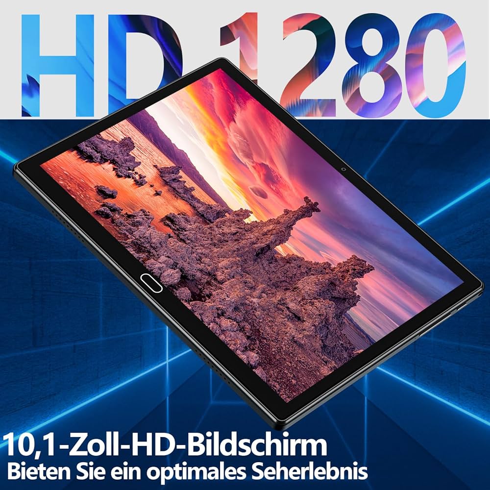 KADYBE Tablet 10 cali z systemem Android 11, 2,4 GHz WiFi 4G