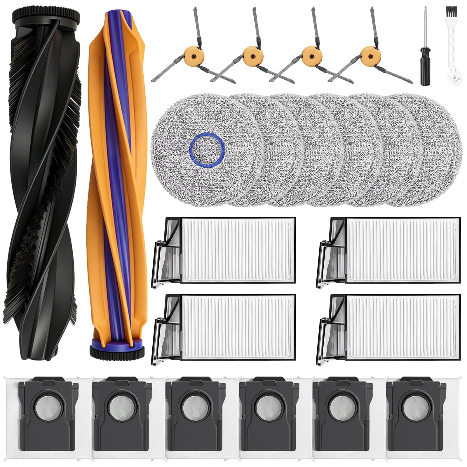 Pack of 24 Accessories for Dreame X60 Max Ultra Complete / X60 Ultra Vacuum Cleaner
