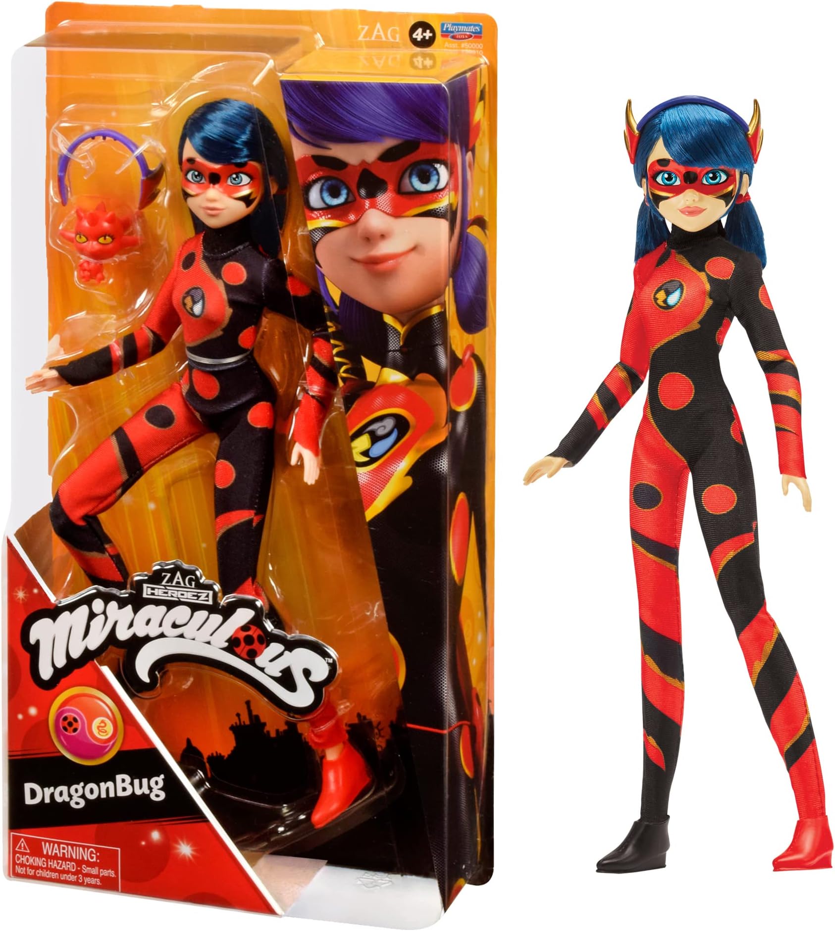 Miraculous Ladybug Dragon Bug - Dressing Doll With Joints 26 cm - Superhero - P50010