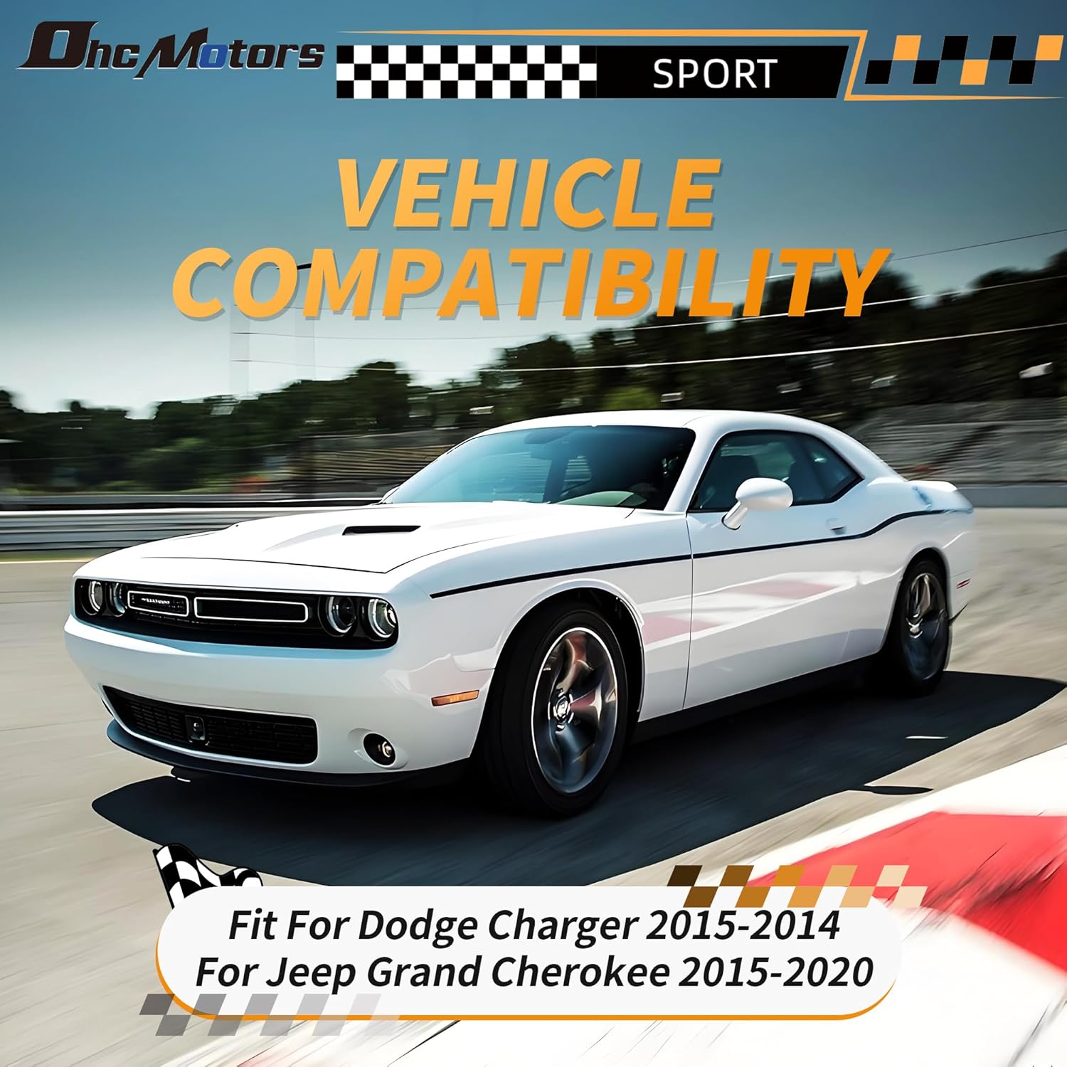 Carbon Fiber Steering Wheel for Dodge Charger 2015-2024 for Jeep Grand Cherokee 2015-2020 Blue Positioning Line Blue Stitching D-Shape Steering Wheel for Dodge Challenger SXT/GT/RT/SRT/Heallcat