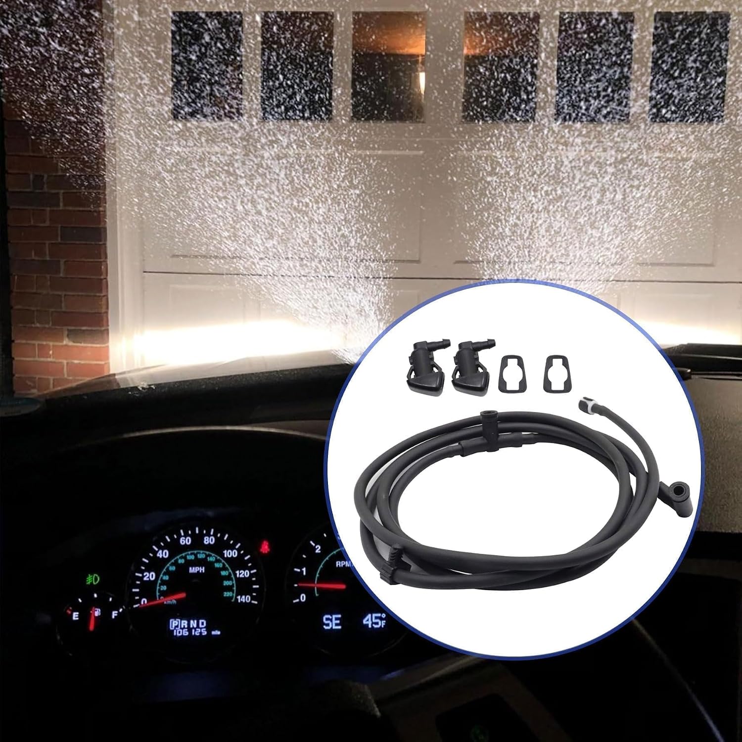 XQSMWF Windshield Washer hose Jet Fluid Spray Nozzles Repair Kit Fit For Ford F250 F350 F450 F550 Super Duty 2011-2016 Windshield Washer Nozzles Kit Wiper Spray Nozzle #BC3Z-17603-A BC3Z-17K605-B