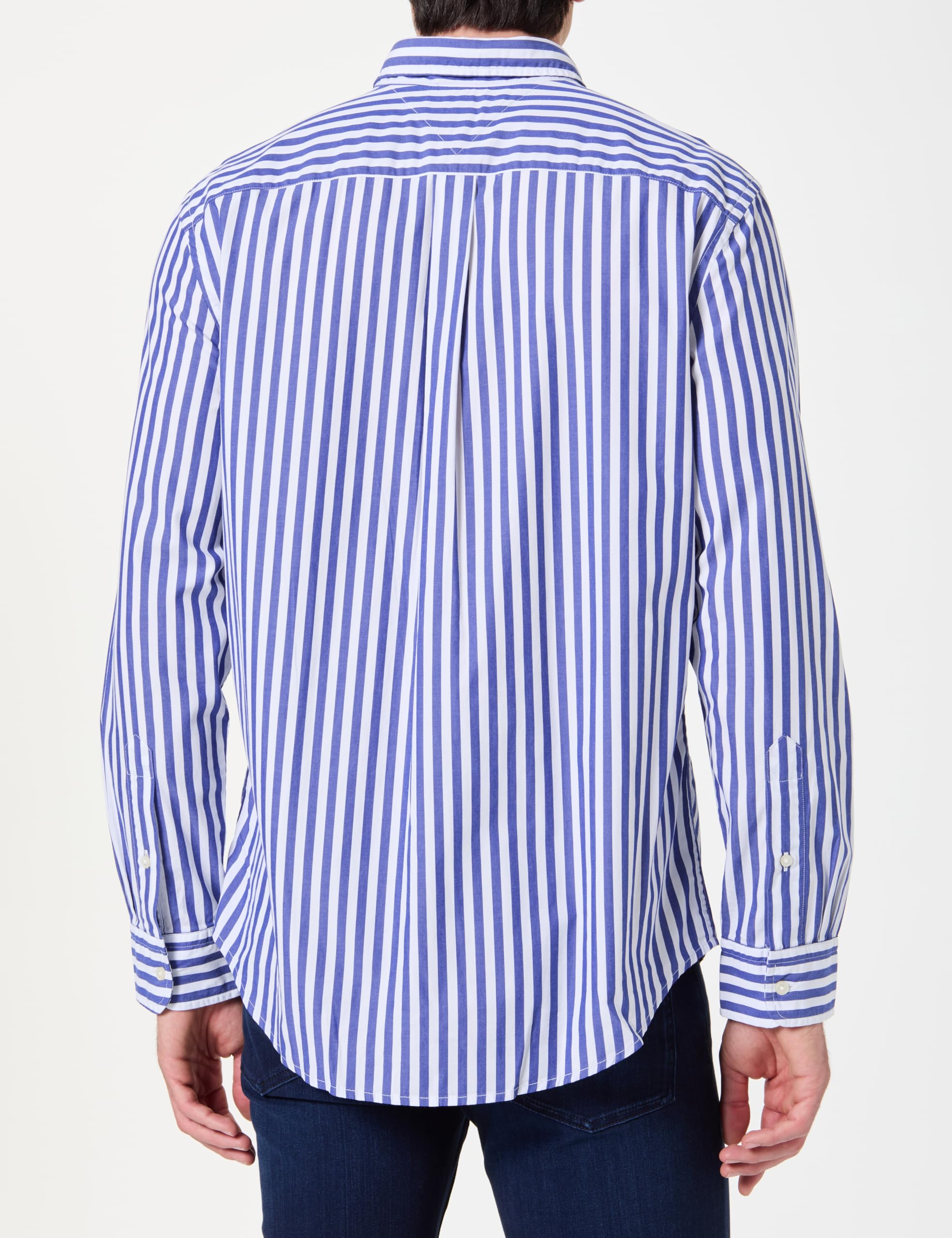 Tommy Hilfiger Chemise Homme Flex Poplin Bold Stripe avec Poche sur la Poitrine