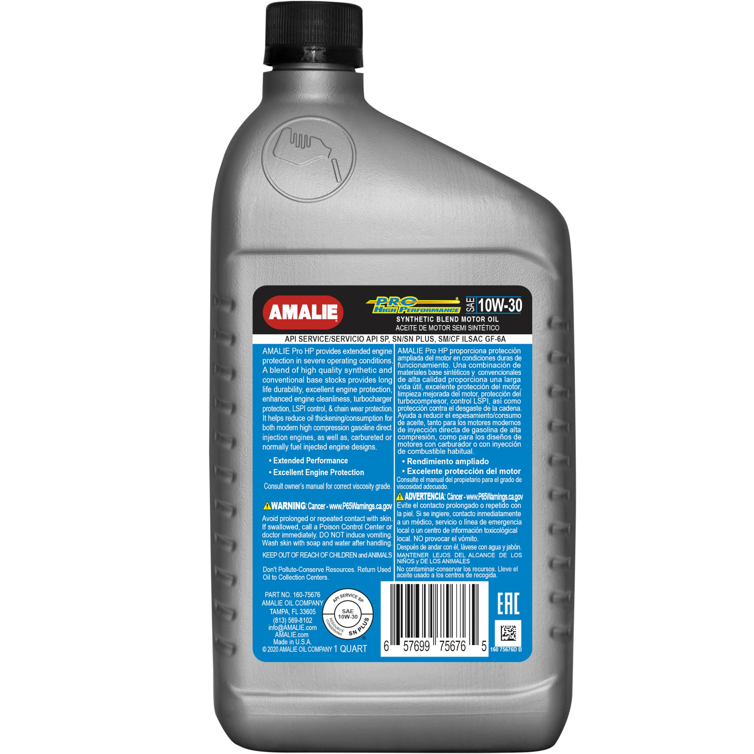 Amazon.com: AMALIE Pro High Performance Synthetic Blend 10W-30