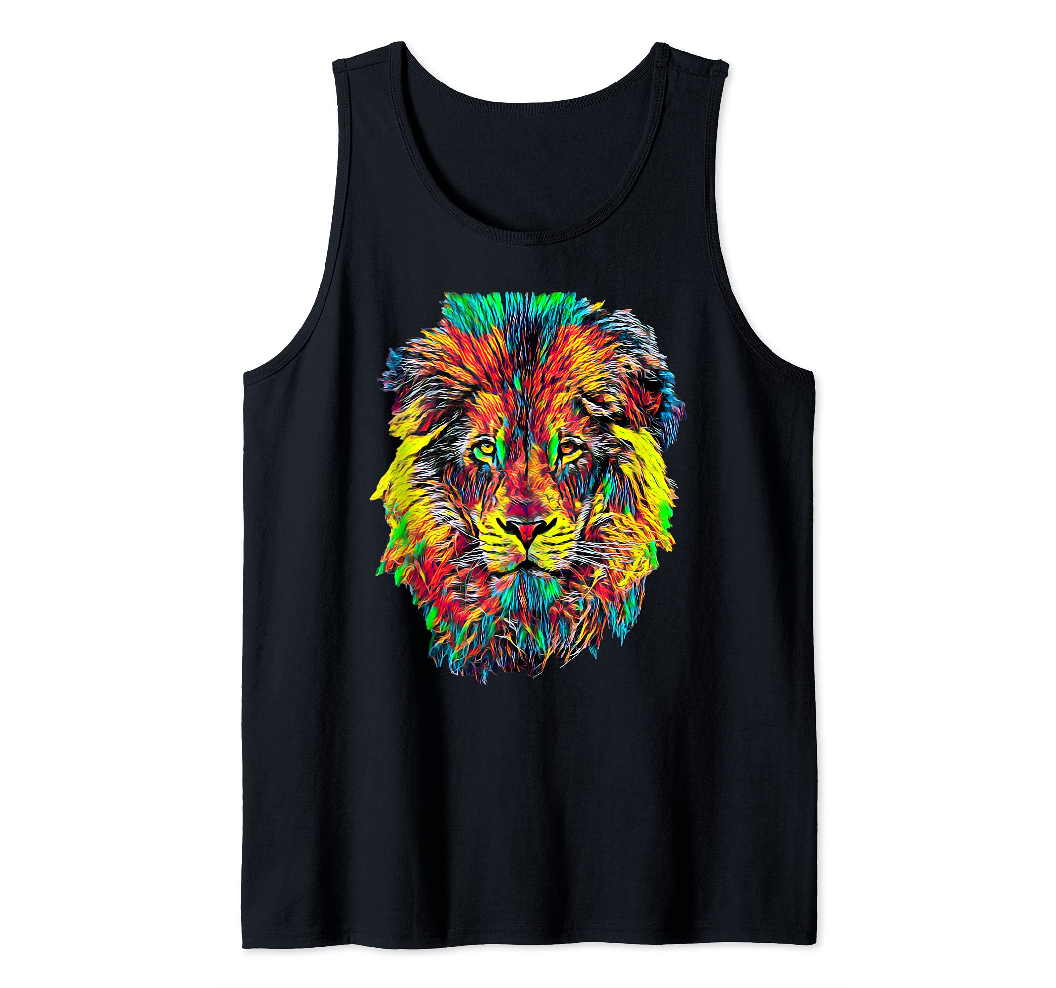 Colorful Lion Head Tank Top