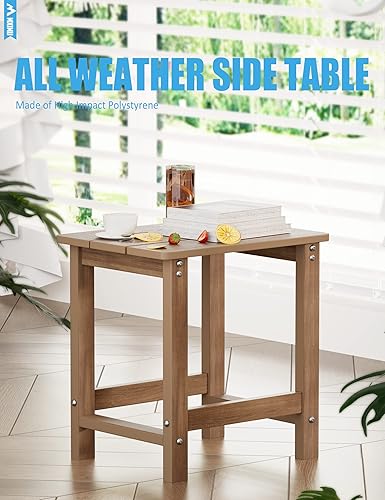 Miniatura 6 de MXIMU Mesa Lateral Adirondack para Exteriores, Mesas Laterales Cuadradas Resistentes a la Intemperie para Exteriores, Mesa Lateral para Exteriores