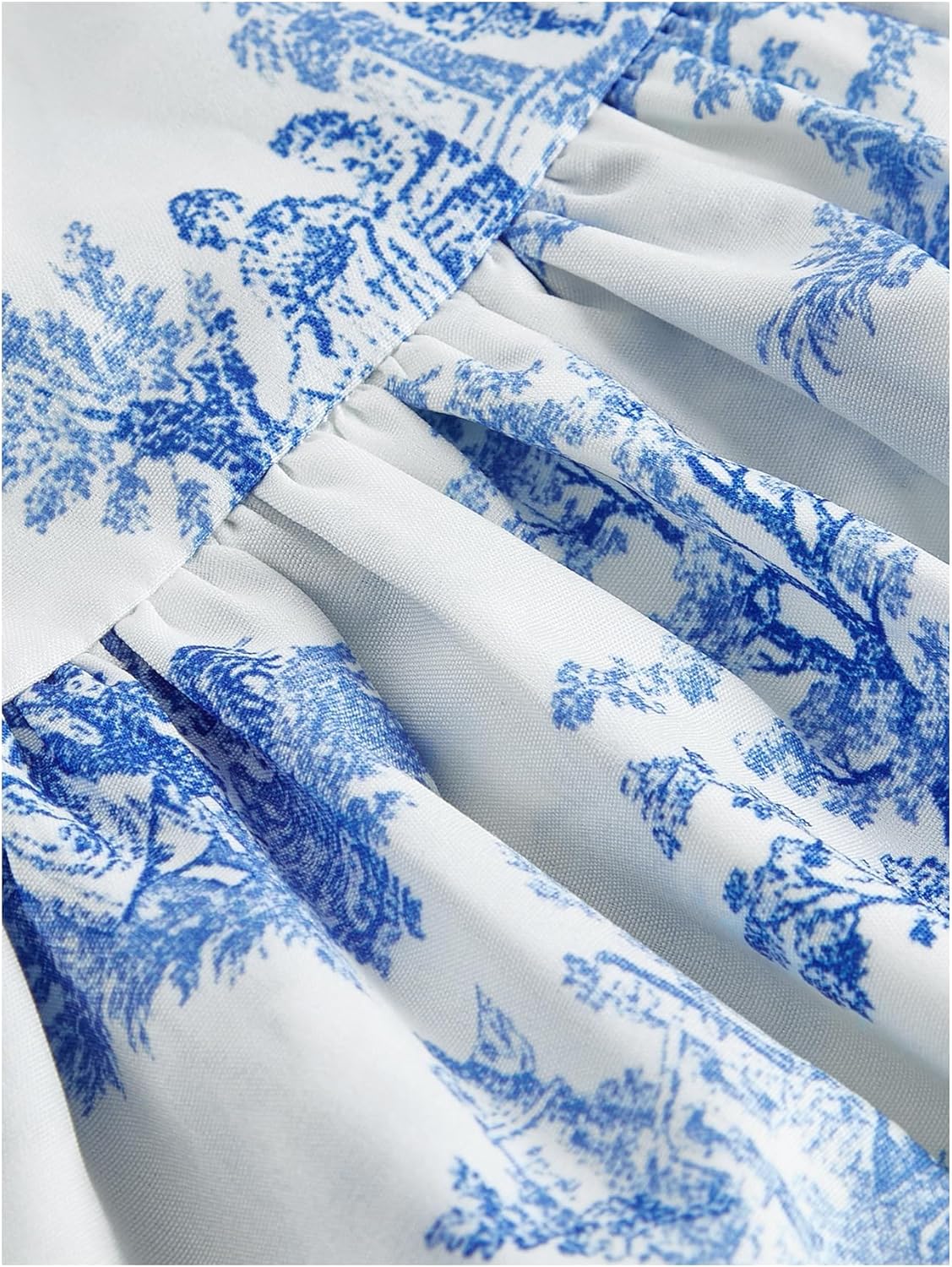 Floerns Women's Cute Floral Layered Ruffle Halter Dress Puff Sleeve Flared Short Dresses - Image 4