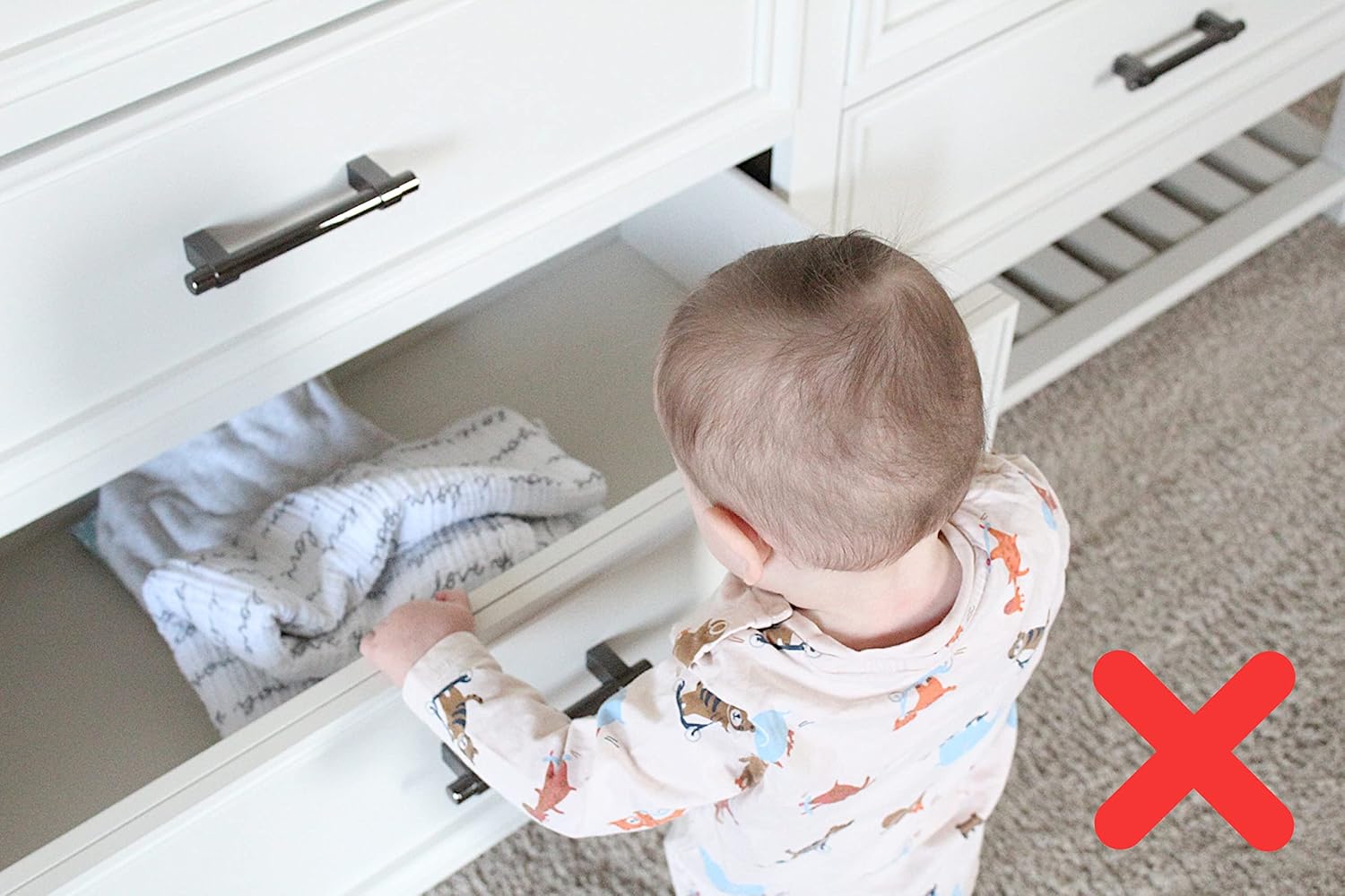 Sweet Pick n Click Pack of 10 Child Safety Strap Locks White Childproof Cabinet Latches Adjustable Baby Locks,Toilet Seat,Trash Can,and Fridge