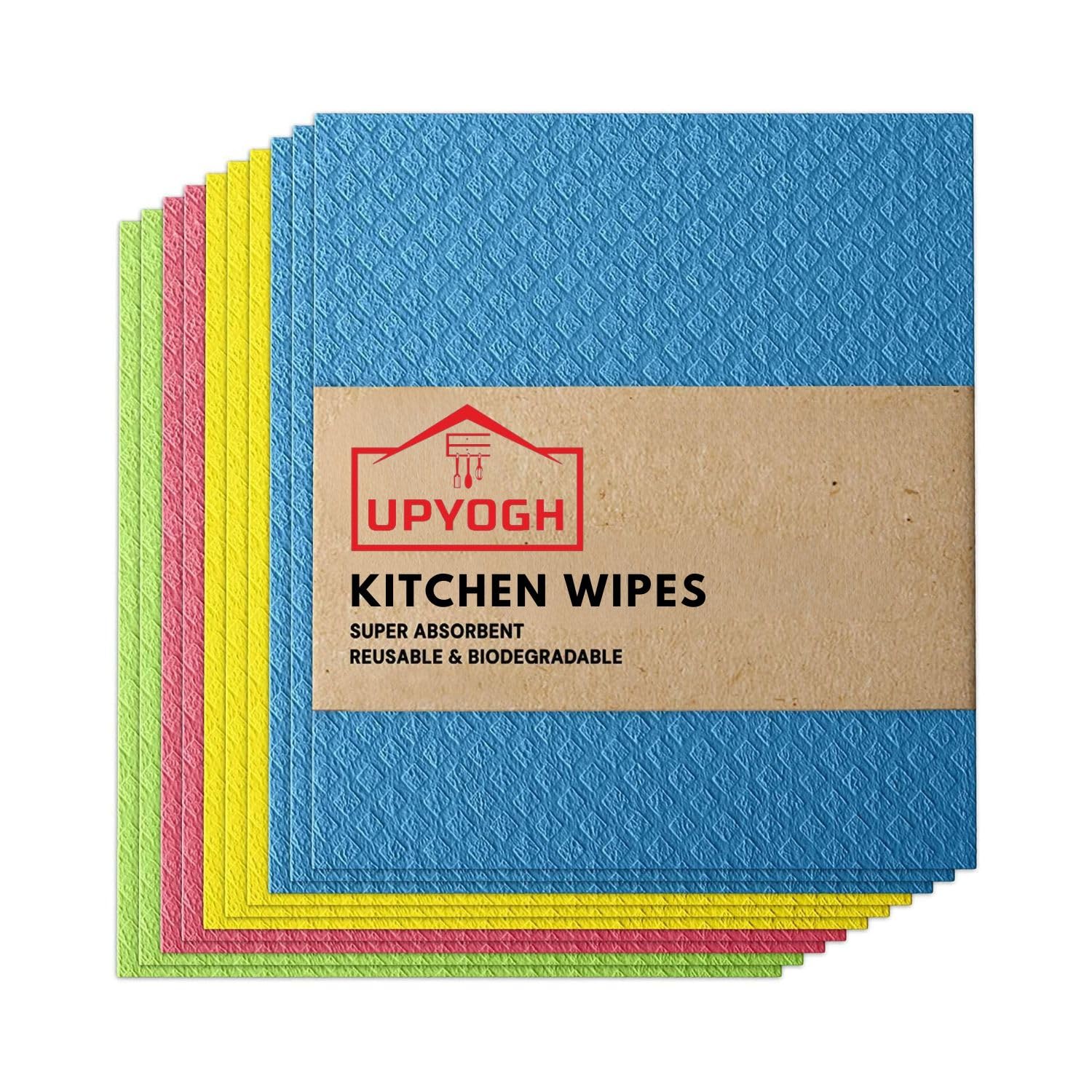 Upyogh Kitchen Wipes Dishcloths for Kitchen, Reusable Kitchen Towels Compostable Cellulose Sponges Dish Clothes for Kitchen and Household Use (Pack of 3) (B0CJLS79KR) Amazon Price History, Amazon Price Tracker