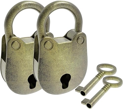 SDTC Tech 2pcs Mini antiguo candado retro estilo vintage oso cabeza forma bronce cerraduras y llaves