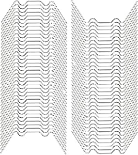 100 Pièces W Clips pour Serre de Jardin en Verre,Polycarbonate Clips Kit de Réparation,Accessoires de Jardin pour Serres,Résistantes aux Tempêtes,pour Installation Fixe Verre Plaques