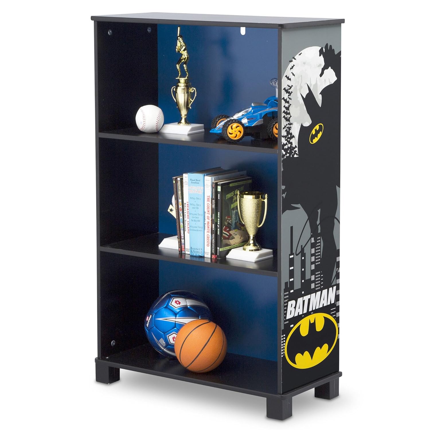 Blасk Frіdау Sаlе 2022 Delta Children Deluxe 3-Shelf Bookcase - Ideal for Books, Decor, Homeschooling & More, DC Comics Batman