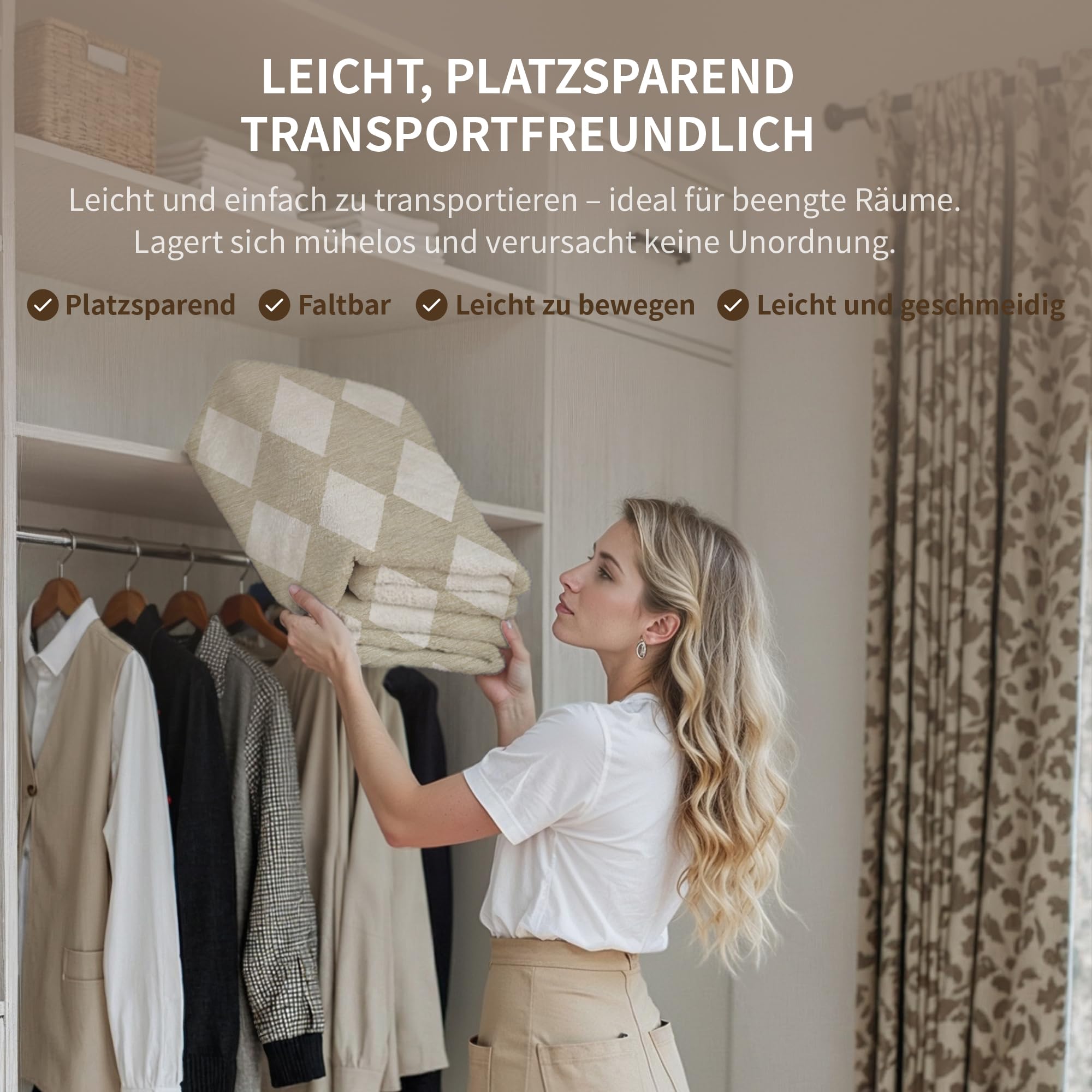 PureCozy Beżowy dywan w kratkę do sypialni, salonu, nadaje się do prania, miękki dywanik z antypoślizgowym spodem, boho, nowoczesny dywan z niskim runem do kuchni, biura, jadalni, pokoju zabaw