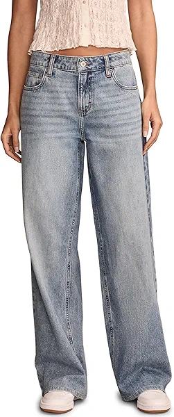 Lucky Brand Women's Low Rise Baggy Wide Leg Jeans