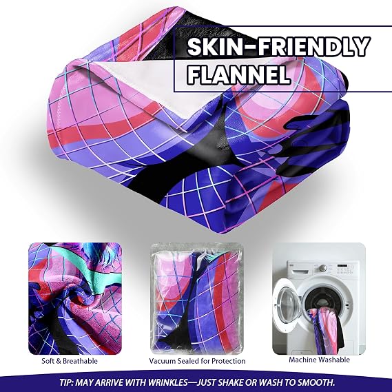 Sexy Anime Twin Blanket, 60x80 in, A | Adults, Decorative Patterned, Super Soft Cozy, For Couch Bed Living Room Sofa