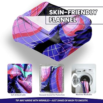 Sexy Anime Twin Blanket, 60x80 in, A | Adults, Decorative Patterned, Super Soft Cozy, For Couch Bed Living Room Sofa