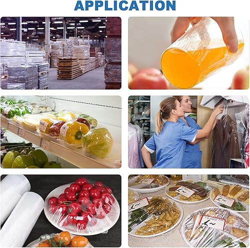 Miniatura 7 de Máquina de embalaje dispensadora de película elástica de acero inoxidable de 197 pulgadas máquina de envoltura de película elástica manual para