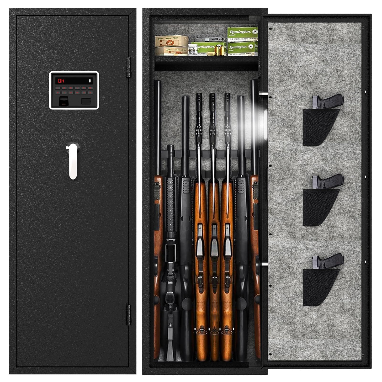 Snapklik.com : Aipuwo 6-8 Biometric Gun Safe Rifle For Home ...