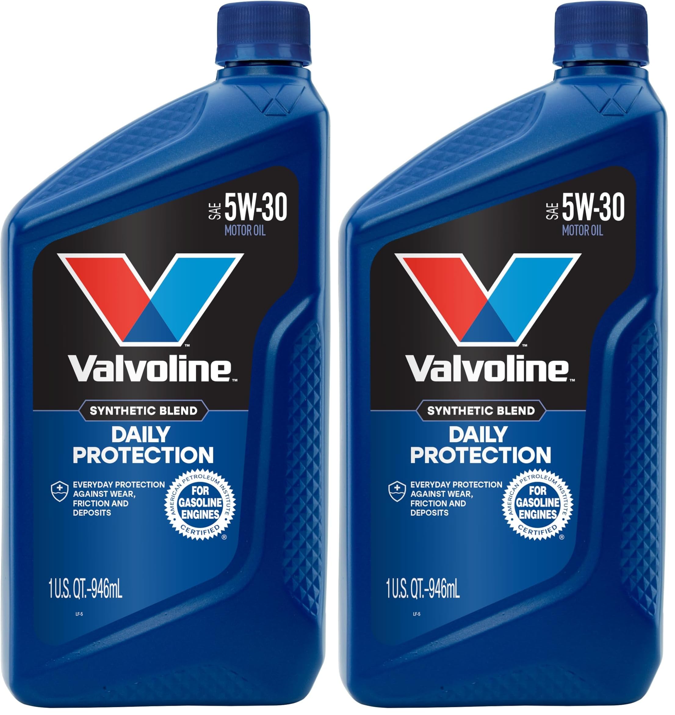Valvoline Daily Protection 5W-30 Synthetic Blend Motor Oil 1 QT (Pack of 2)