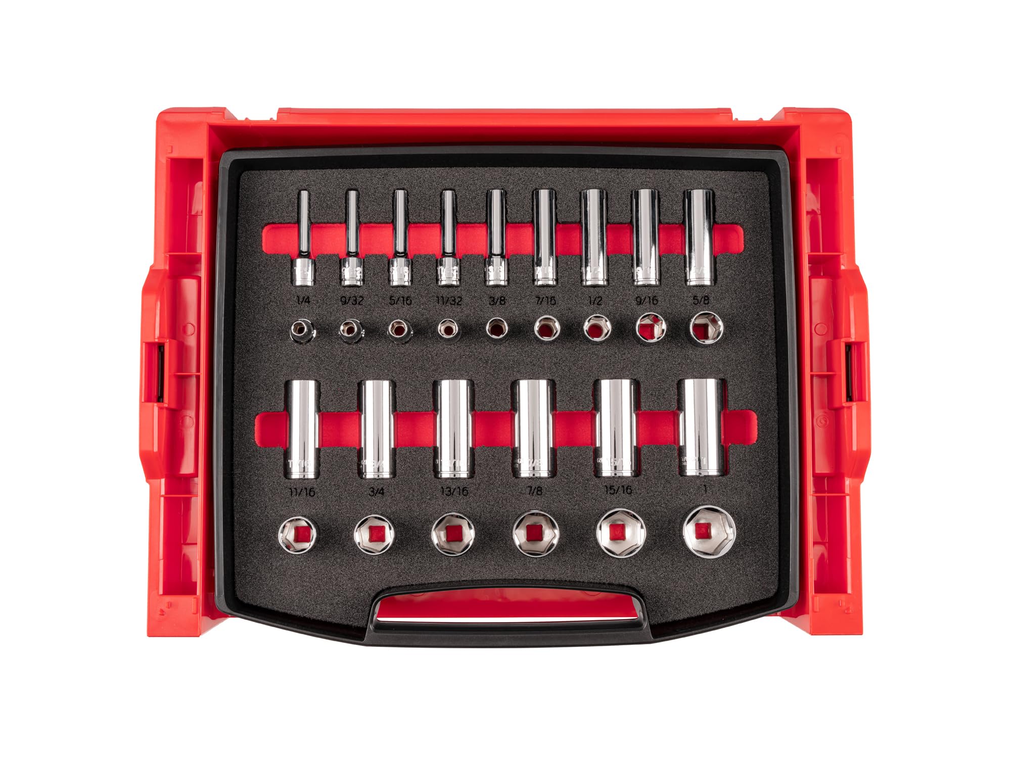TEKTON 3/8 Inch Drive 6-Point Socket Set, 30-Piece | OLB94305