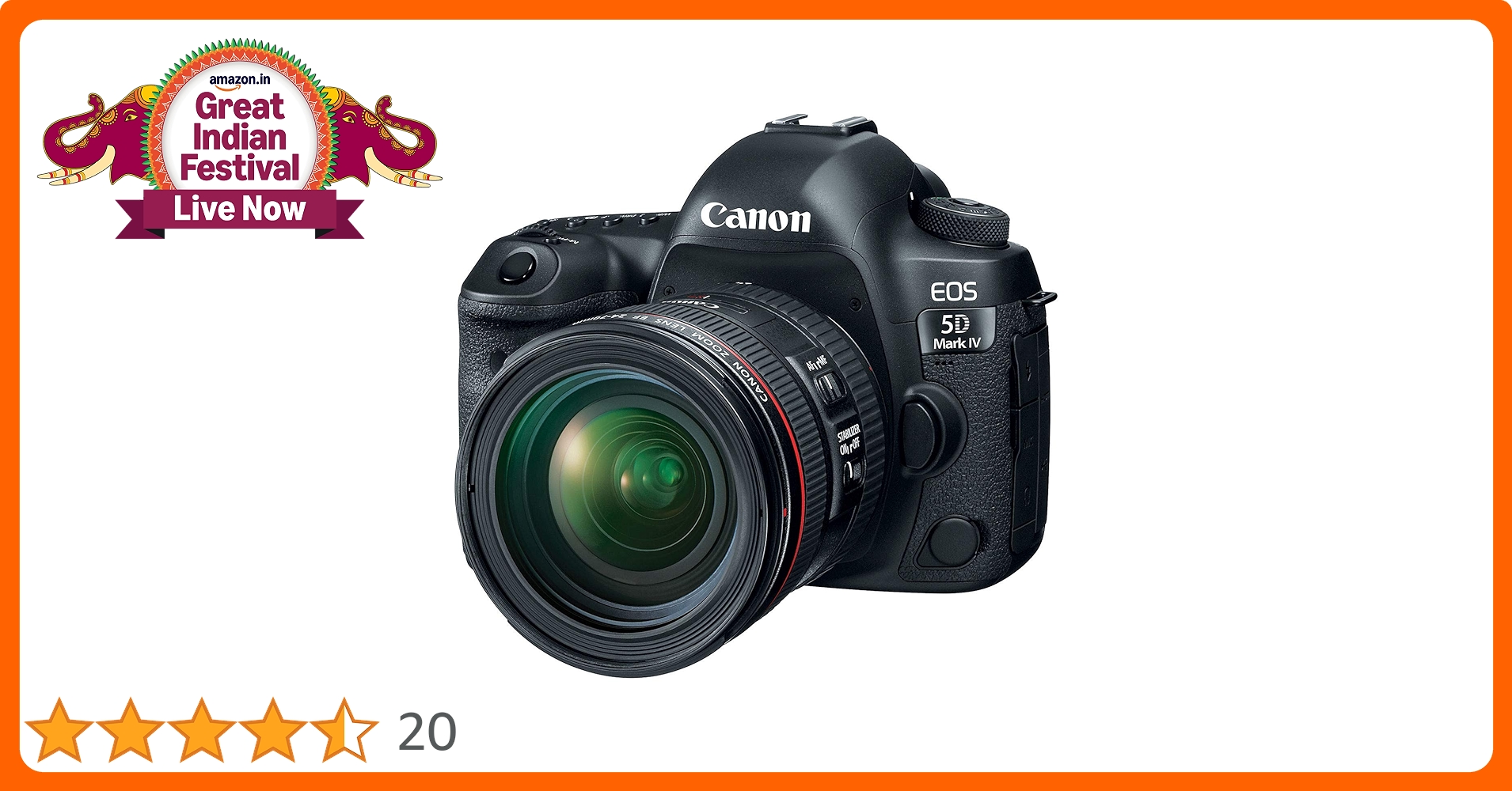 Canon EOS 5D Mark IV ＆Canon EF 35-80㎜ Buy Canon EOS 5D Mark IV DSLR Camera with EF 24-70mm f/2.8L