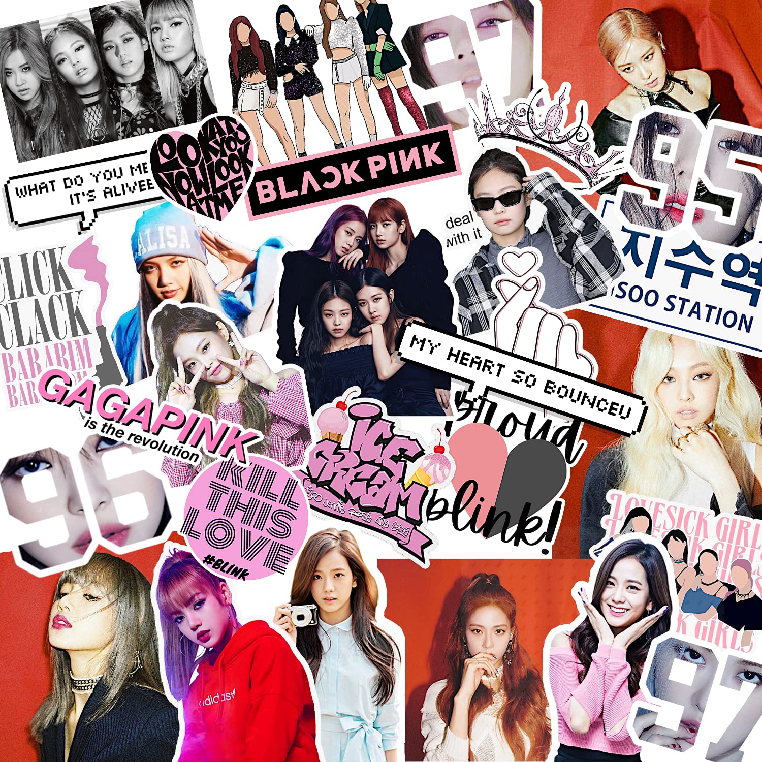 Careflection Kpop Blackpink & Blink Vinyl Stickers Perfect for Laptop Computer Bottle Travel Mobile Guitar, Pack of 30 (B09HBWM4LJ) Amazon Price History, Amazon Price Tracker