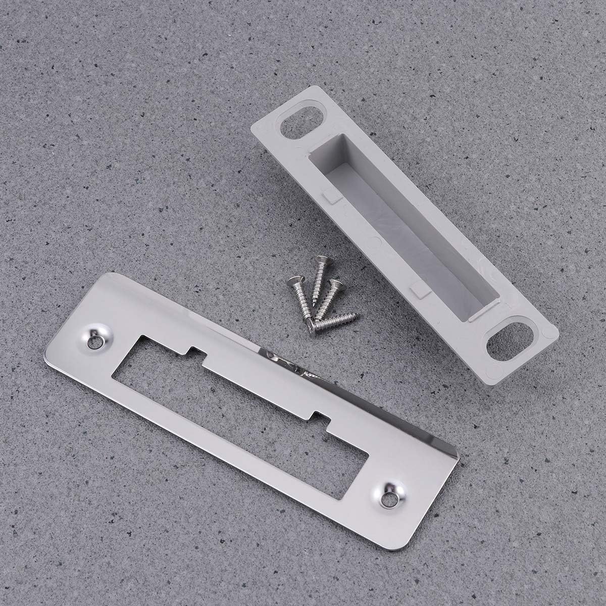 DOITOOL Stainless Steel Door Lock Plate 5.2 Inch Latch Keeper with Creative Door Guide for Internal Door Frames Home and Bathroom Use - Image 5