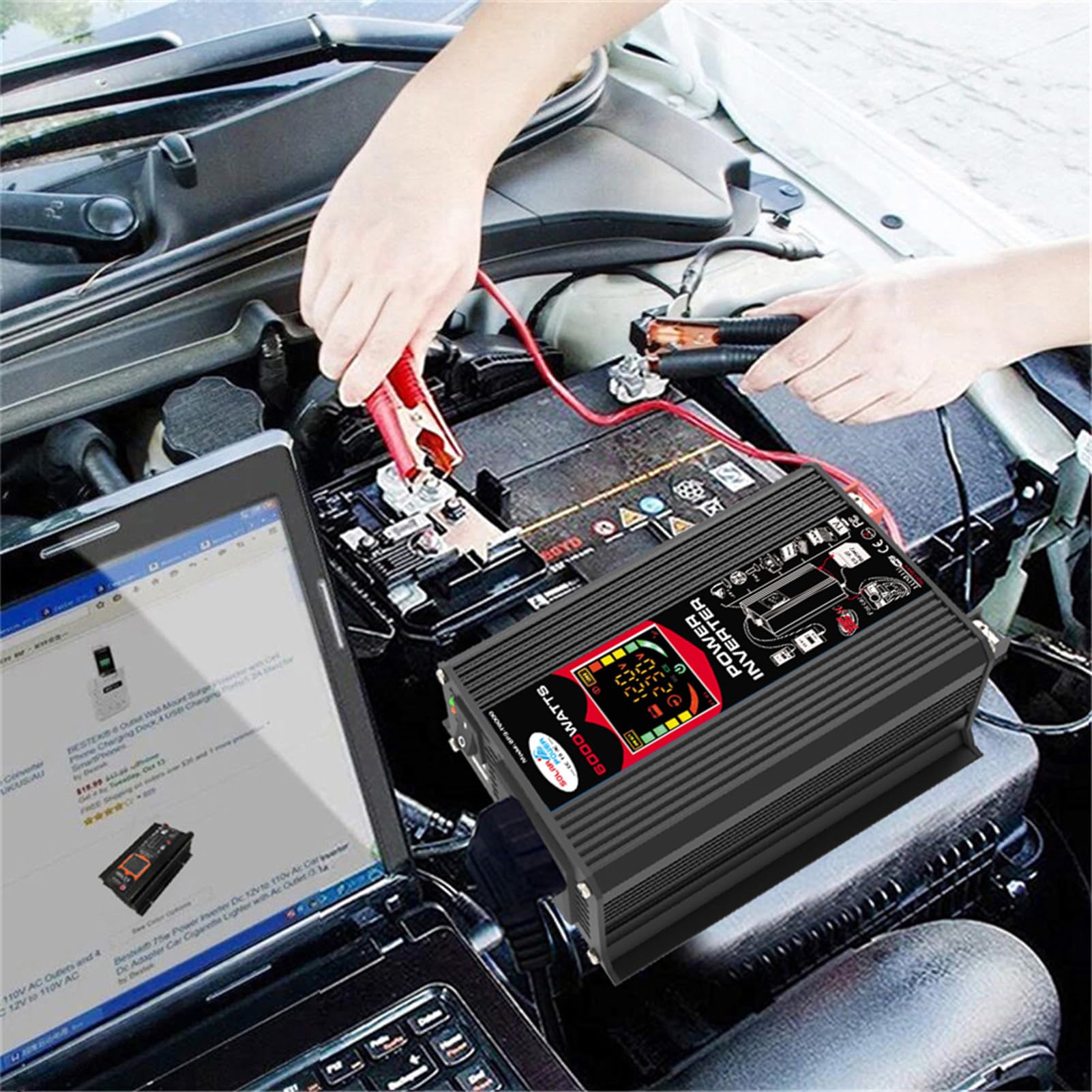 Kit Completo Di Energia Solare - Pannello Solare Da 12 V A 220 V/110 V | Kit Di Pannello Solare | Kit Solare Per Fuori Rete | Pannello Solare Con Batteria Kit Inverter Solare | Kit Solare
